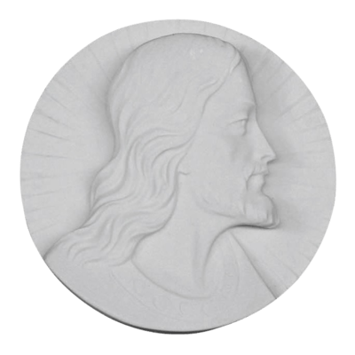 Christ Medallion Marble Statue